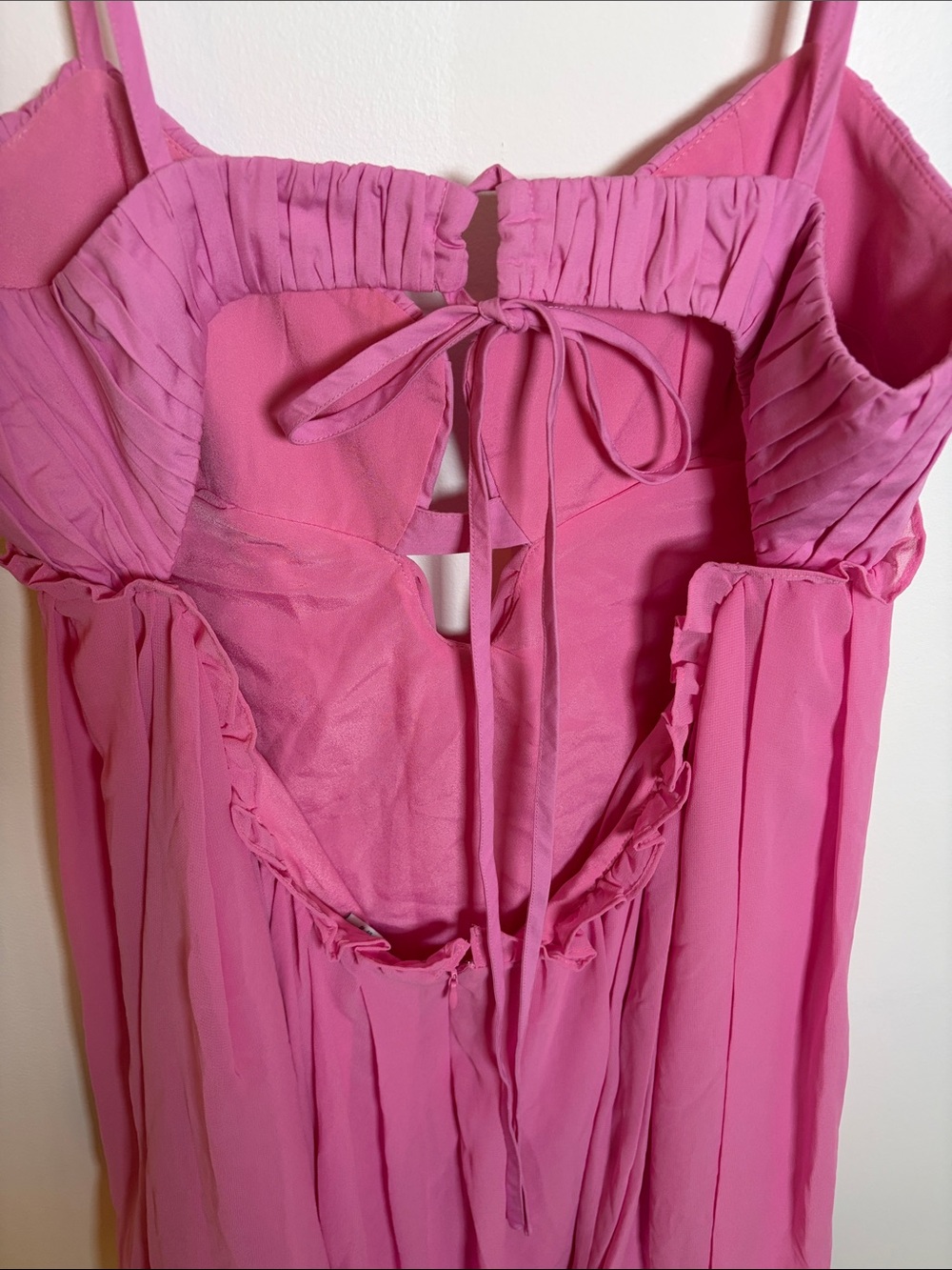 ASOS DRESS Pink Spaghetti Strap Chiffon Dress - Picture 11 of 11